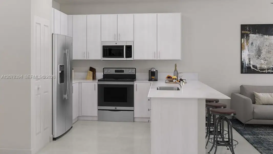 Furnished interior view inside a new home in Del Mar, Miami (Image 8).