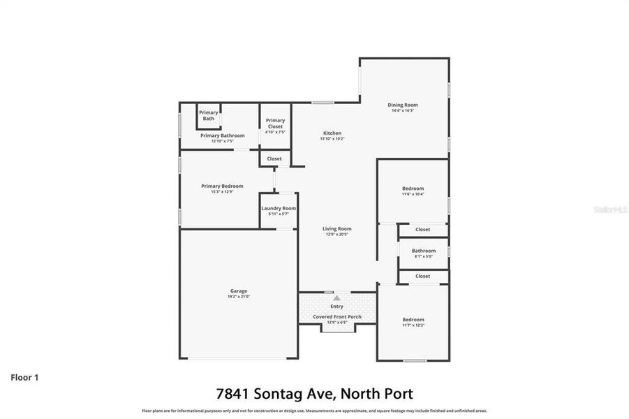 2D floor plan layout of this home in , North Port, FL (Image 5). 2D floor plan layout of this home in , North Port, FL (Image 5).