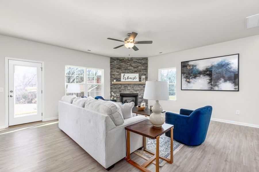 Representative furnished interior of a home built from the Greensboro by Keystone Homes NC in Brassfield Meadows, Burlington (Image 9). Representative furnished interior of a home built from the Greensboro by Keystone Homes NC in Brassfield Meadows, Burlington (Image 9).