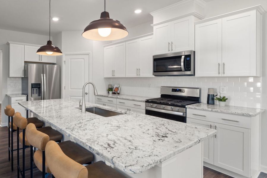 Furnished interior view inside a new home in Exchange at 401, Raleigh (Image 14).