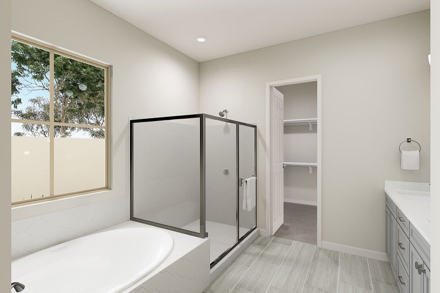 Representative furnished interior of a home built from the Ironwood Plan 40-6 by Tri Pointe Homes in Waterston Central, Gilbert (Image 8).