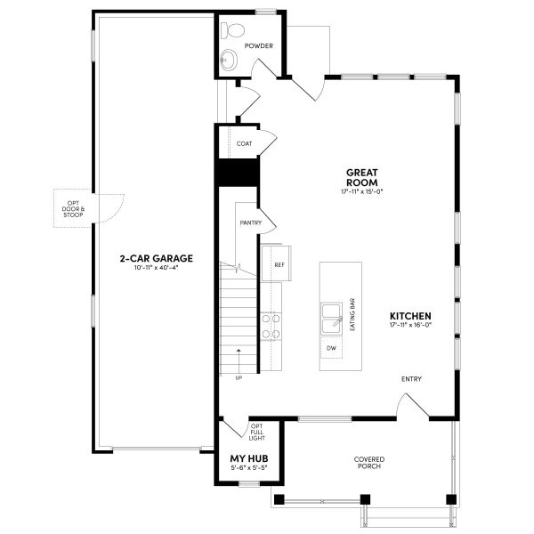 2D floor plan layout of this home in Canvas at Barefoot, Firestone, CO (Image 1).