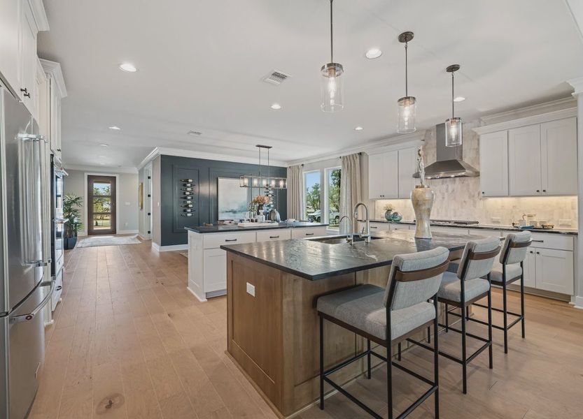 Whitehall Floor Plan in Parmer Ranch 60', Georgetown | Sitterle Homes Kitchen Island