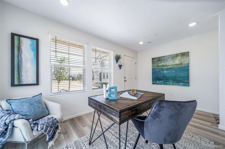 Furnished interior view inside a new home in Reunion, Commerce City (Image 6).