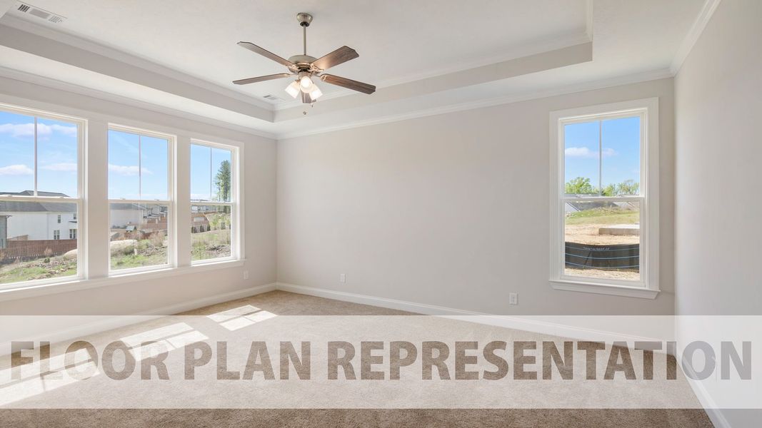 Representative unfurnished interior of a home built from the Crestwood by Ivey Homes in Windsor, North Augusta (Image 6).