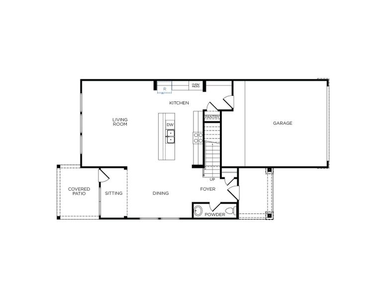 2D floor plan layout of this home in Summer Place  35', Montgomery, TX (Image 6).