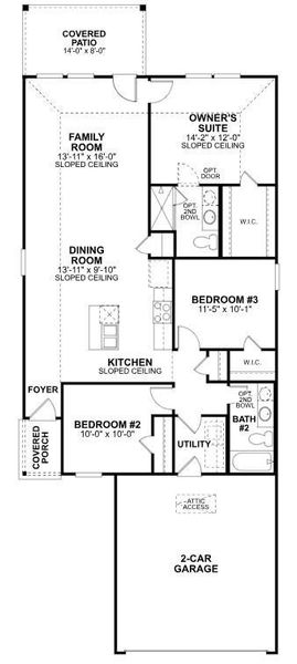 2D floor plan layout of this home in Moran Ranch, Willis, TX (Image 4).