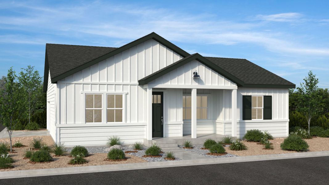 Representative exterior photo of a completed home built from the The Canyon by Taylor Morrison in Trailstone, Arvada, CO (Image 2). Representative exterior photo of a completed home built from the The Canyon by Taylor Morrison in Trailstone, Arvada, CO (Image 2).