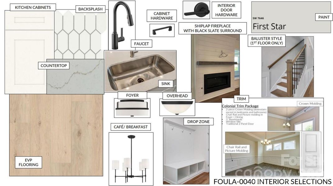 Design selections for Homesite 40
