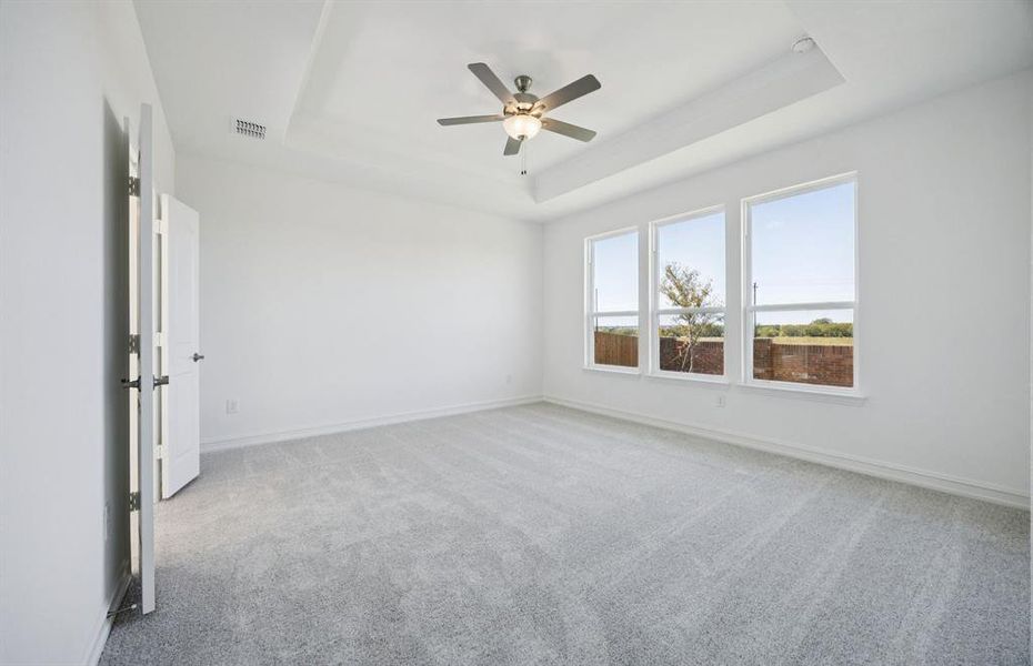 Elegant owner's suite with large windows Elegant owner's suite with large windows