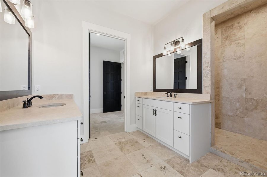 Master Bath Suite with double vanities and Euro Step-In Shower Master Bath Suite with double vanities and Euro Step-In Shower