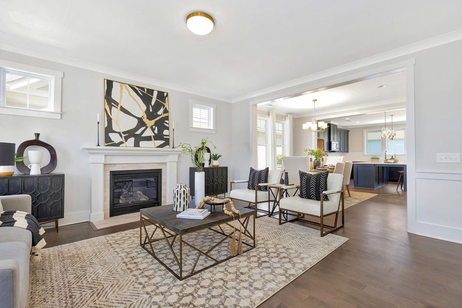 Representative furnished interior of a home built from the Jasper II by True Homes in Colvin Park, Rock Hill (Image 6).