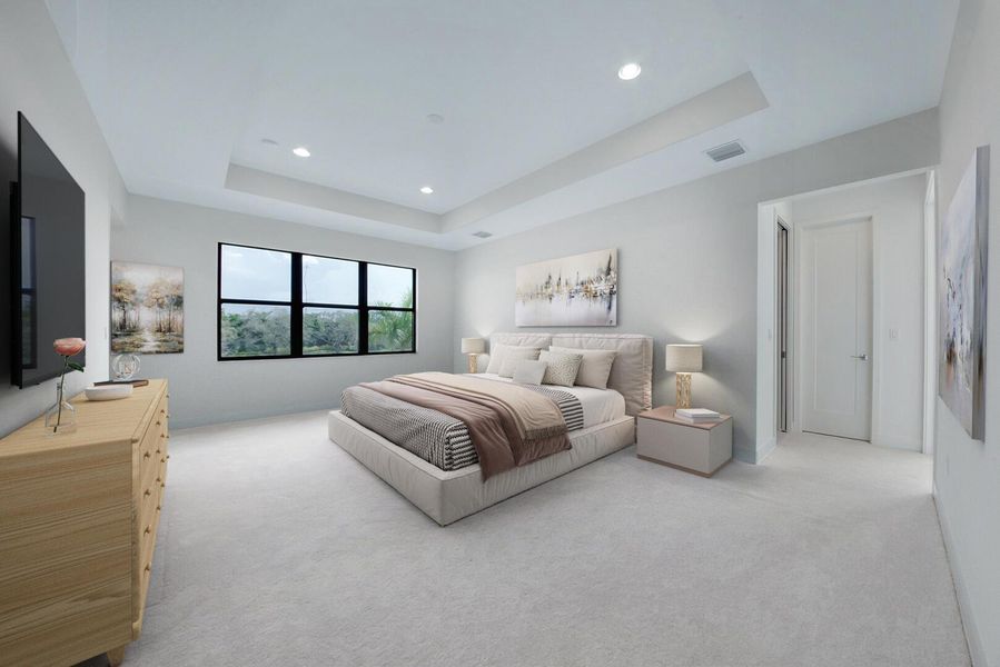 Furnished interior view inside a new home in , Boca Raton (Image 22).