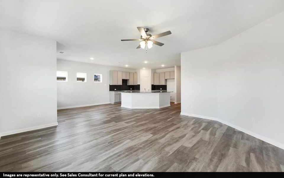 Representative unfurnished interior of a home built from the Aquila by CastleRock Communities in Lone Oak, San Antonio (Image 12).