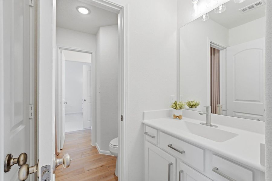 Furnished interior view inside a new home in Waterstone on Lake Conroe, Montgomery (Image 33).