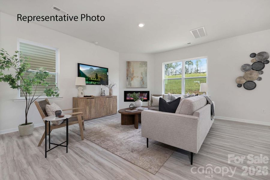 Furnished interior view inside a new home in Cardinal Creek, Charlotte (Image 9).
