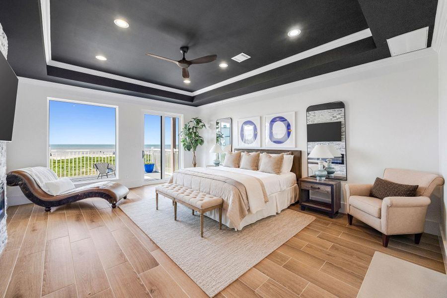Wake up with views of the beach every morning.