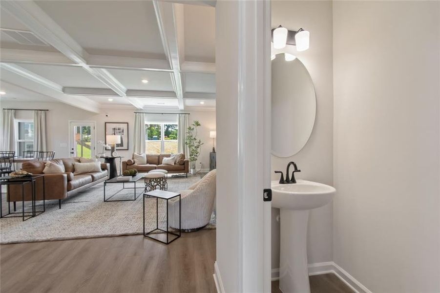 Furnished interior view inside a new home in Crofton Place Enclave, Snellville (Image 16). Furnished interior view inside a new home in Crofton Place Enclave, Snellville (Image 16).