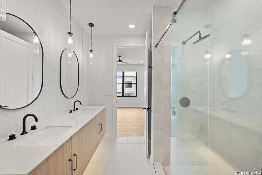 Furnished interior view inside a new home in , New Braunfels (Image 27).