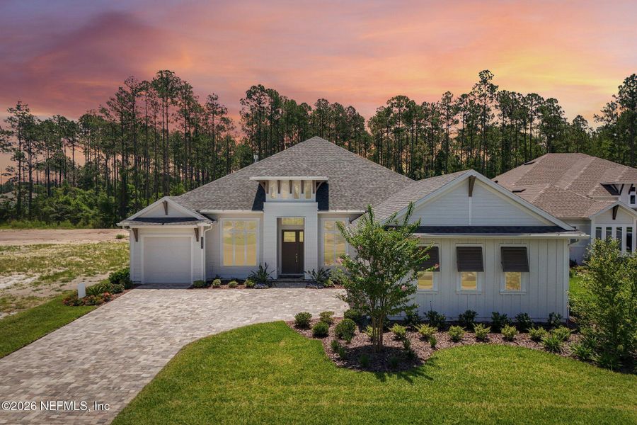Front exterior of a new home in SilverLeaf, St. Augustine, FL, highlighting curb appeal (Image 26).
