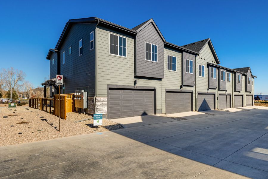 Front exterior of a new home in Arras Park, Thornton, CO, highlighting curb appeal (Image 19).