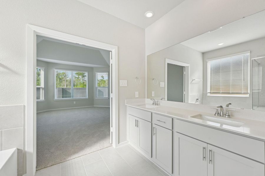 Furnished interior view inside a new home in Riviera Pines - Classic Series, Huffman (Image 17).