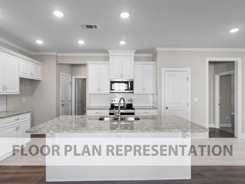The 1313 Plan Kitchen | Functional & Maximized Space designed by Ivey Homes