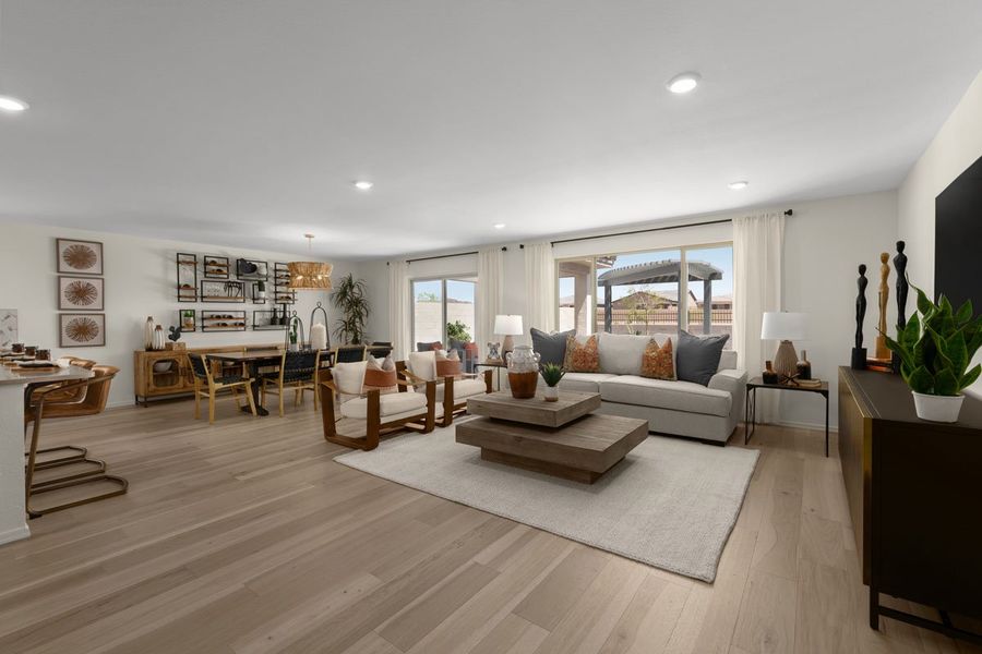 Furnished interior in a model home at Entrada del Oro Classics in Gold Canyon (Image 11).