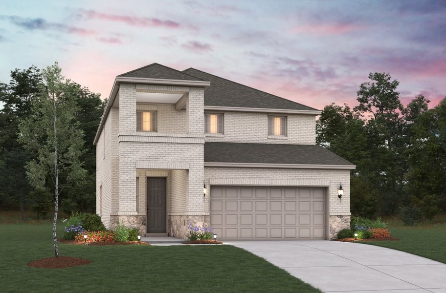 Representative exterior photo of a completed home built from the Winecup by Beazer Homes in Saratoga: Fields 40', Aubrey, TX (Image 9).