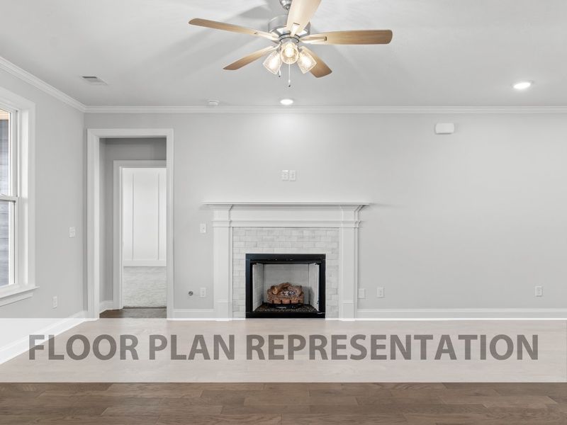 Alternate Living Room View | Henley Plan by Ivey Homes