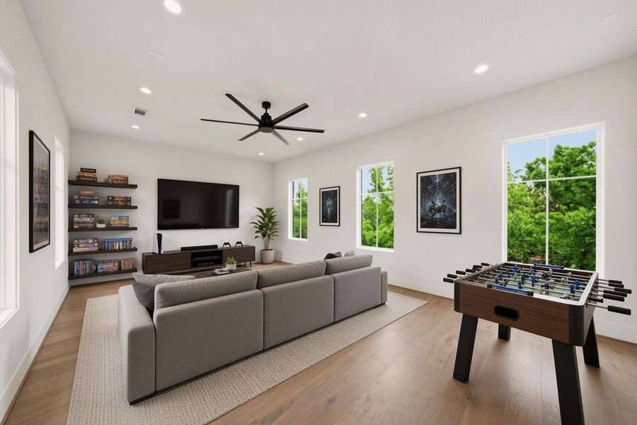 Amazing tree-top views! Great for lounge/game room, alternate living space *virtually staged.
