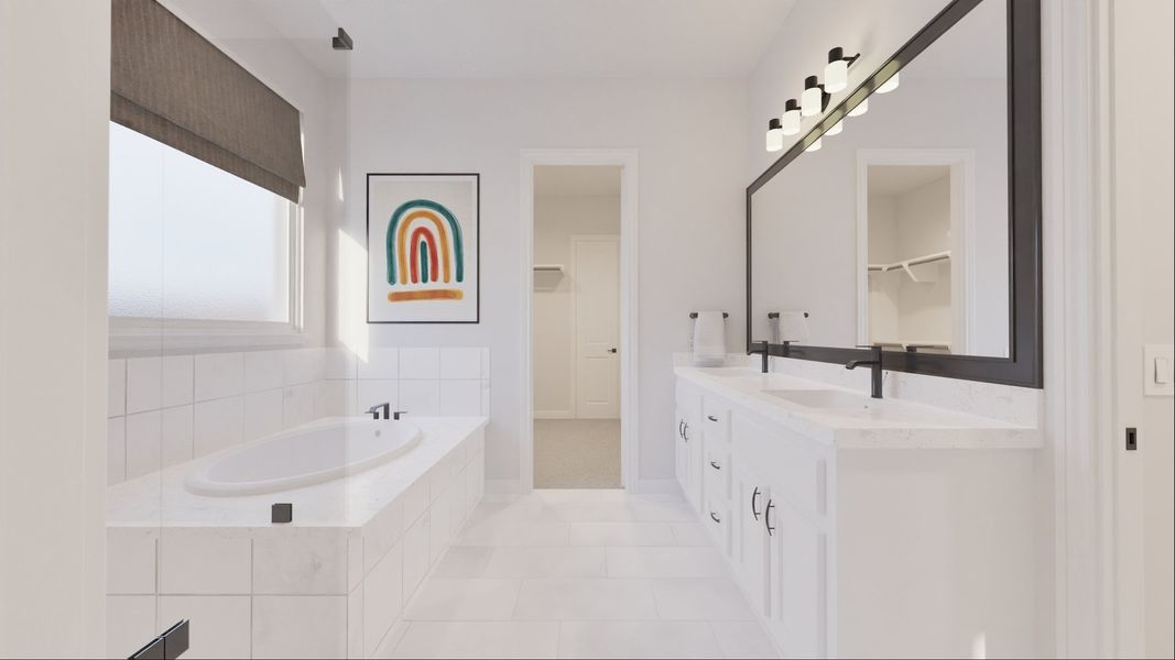 Representative furnished interior of a home built from the Lauren by Risewell Homes in 6 Creeks, Kyle (Image 10).