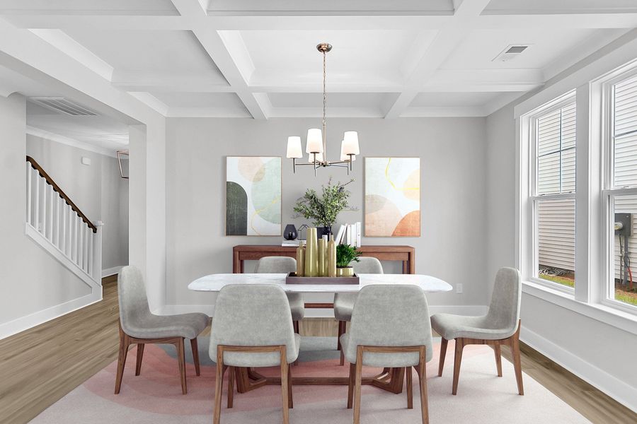 Representative furnished interior of a home built from the Roland II - Vanguard Collection by Mungo Homes in Windsor Forest, Anderson (Image 5).