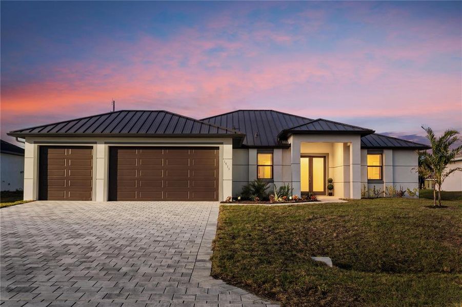 Front exterior of a new home in , Cape Coral, FL, highlighting curb appeal (Image 20).