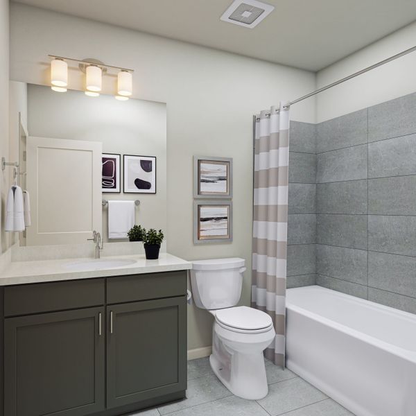 Representative furnished interior of a home built from the 3502 by Tri Pointe Homes in The Aurora Highlands, Aurora (Image 17).