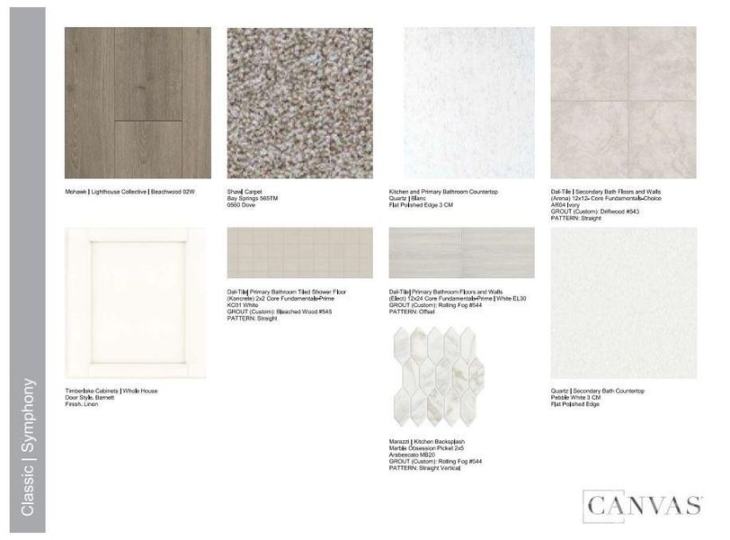 Design Selections. Home is currently under construction, selections subject to change.