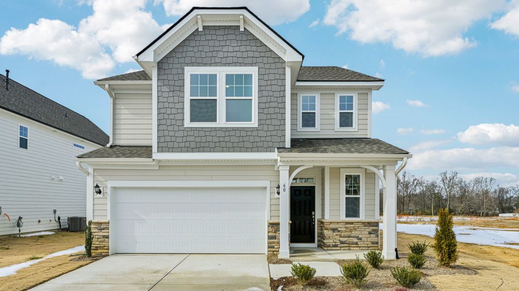 Representative furnished interior of a home built from the Merlot by DRB Homes in Station Pointe, Angier (Image 10).