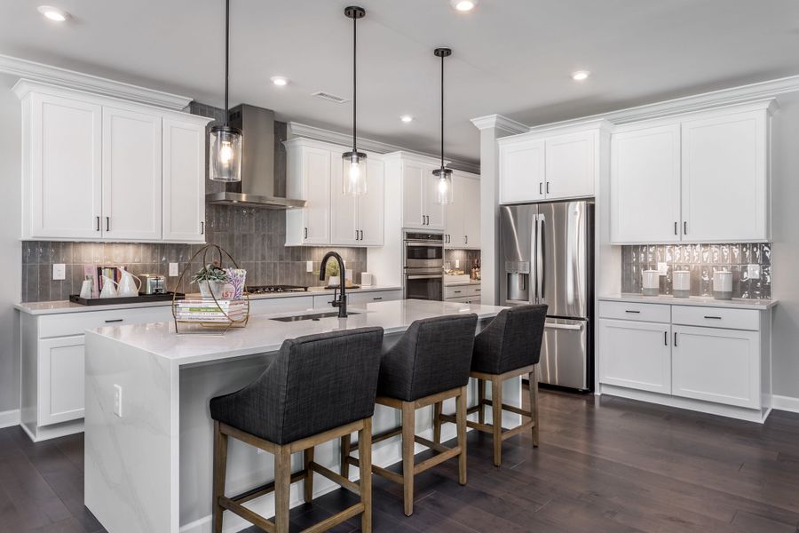 Representative furnished interior of a home built from the Rowan by Tri Pointe Homes in The Townes at Willow Park, Cary (Image 4).
