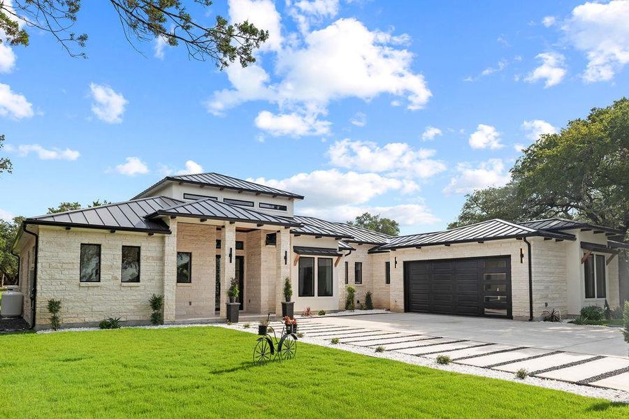 Front exterior of a new home in , Canyon Lake, TX, highlighting curb appeal (Image 21). Front exterior of a new home in , Canyon Lake, TX, highlighting curb appeal (Image 21).