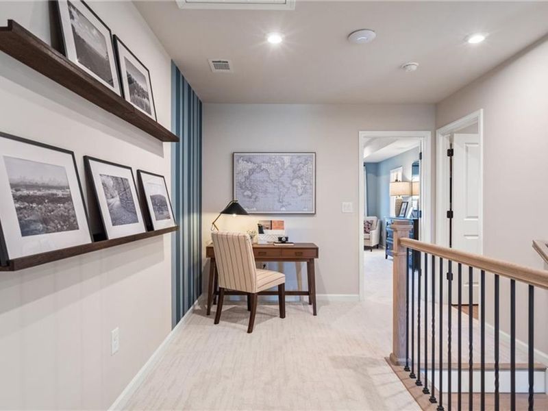 Furnished interior view inside a new home in The Village at Shallowford, Kennesaw (Image 40). Furnished interior view inside a new home in The Village at Shallowford, Kennesaw (Image 40).