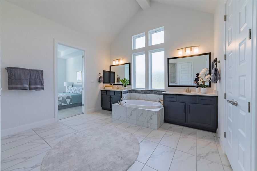 Furnished interior view inside a new home in Spicewood Trails, Spicewood (Image 9). Furnished interior view inside a new home in Spicewood Trails, Spicewood (Image 9).