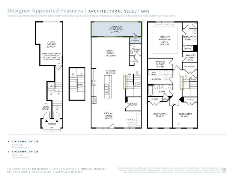 2D floor plan layout of this home in The Nations, Nashville, TN (Image 7).