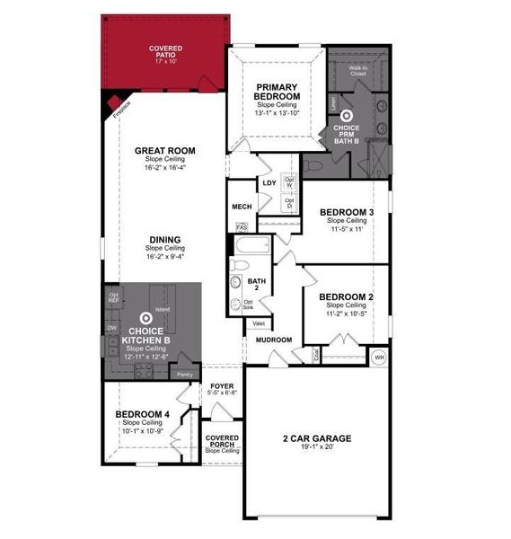 Beazer Homes Churchill Brooks Floorplan.