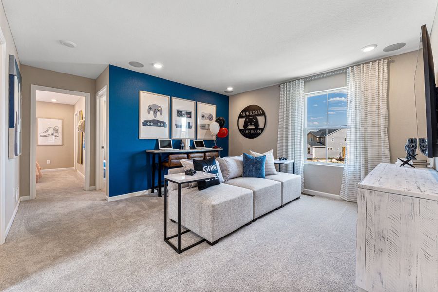 Furnished interior view inside a new home in The Aurora Highlands, Aurora (Image 17).
