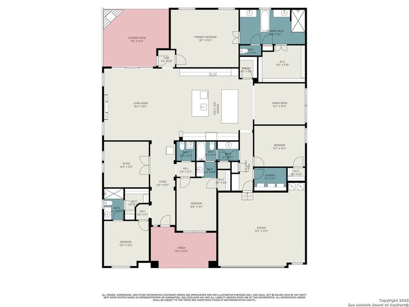 2D floor plan layout of this home in Mesa Western, Cibolo, TX (Image 3).
