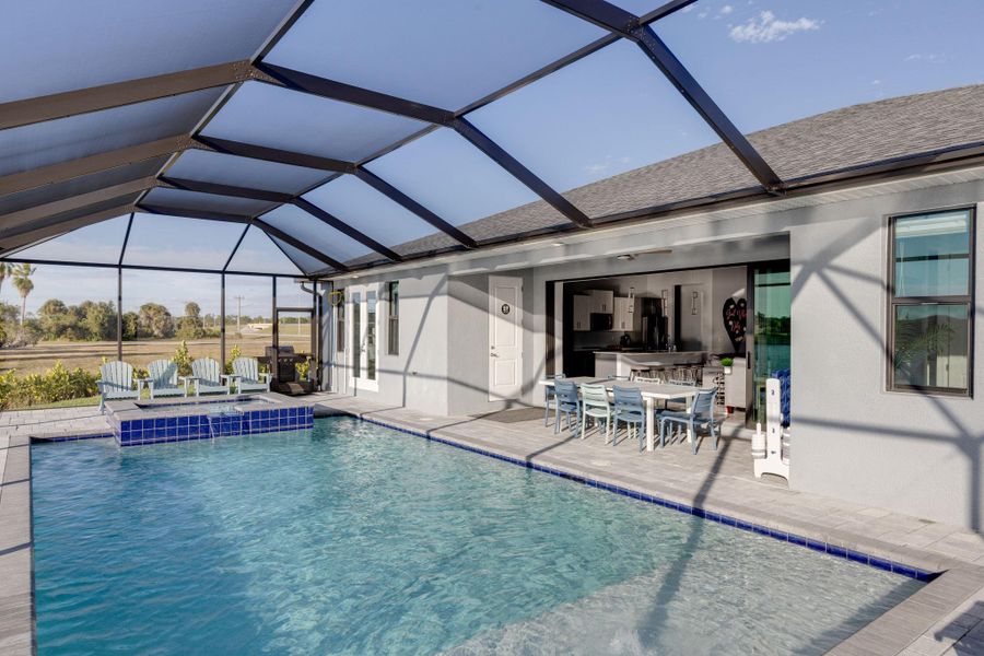 Exterior details and patio area of a home in , Cape Coral (Image 1). Exterior details and patio area of a home in , Cape Coral (Image 1).