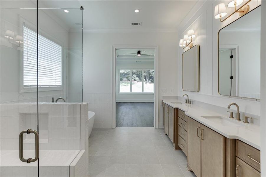 Furnished interior view inside a new home in , Buford (Image 9).