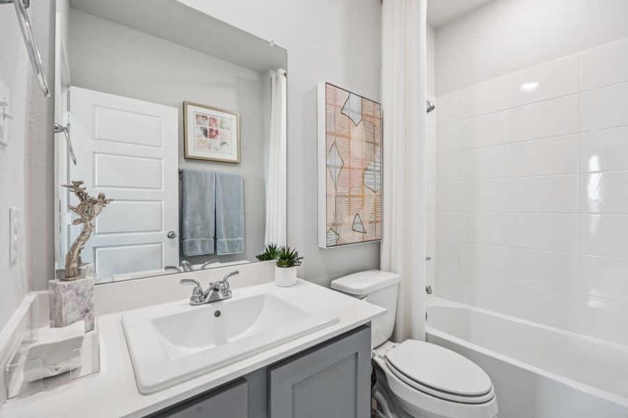 Bathroom in the Winters home plan by Trophy Signature Homes – REPRESENTATIVE PHOTO Bathroom in the Winters home plan by Trophy Signature Homes – REPRESENTATIVE PHOTO