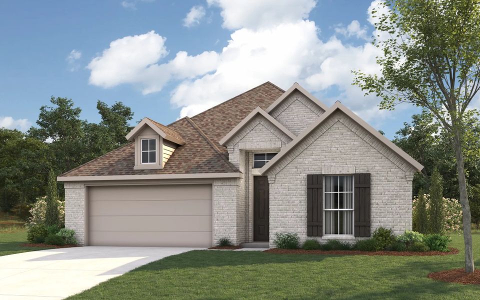Representative exterior photo of a completed home built from the Pearl by Stonehollow Homes in Estates At Baker Park, Sherman, TX (Image 7).