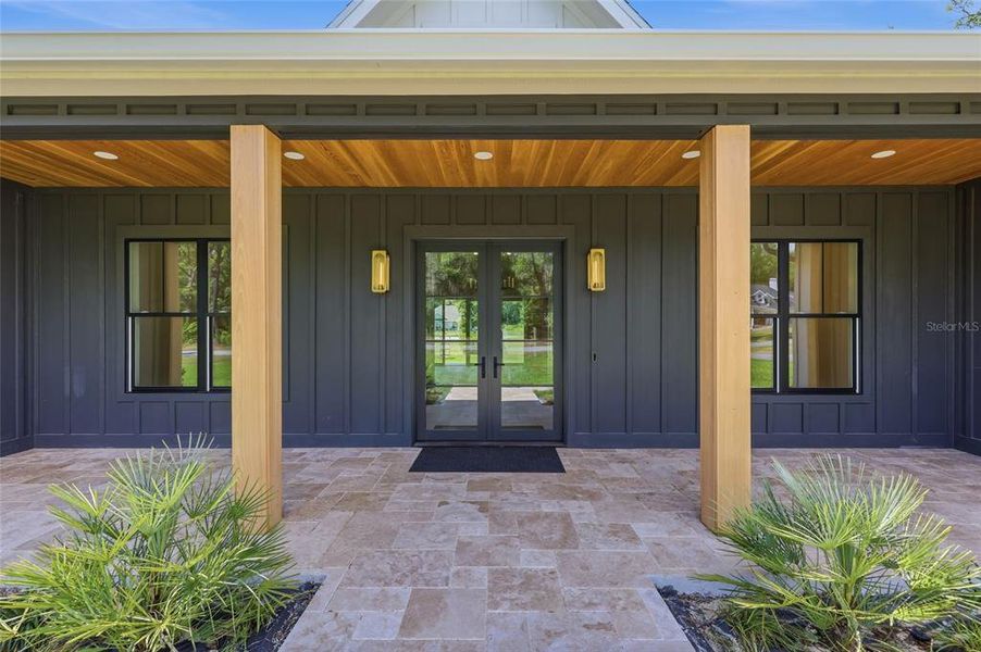 Exterior details and patio area of a home in , Newberry (Image 29).